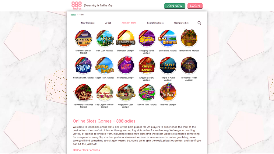 888 Ladies Casino Desktop Jackpot