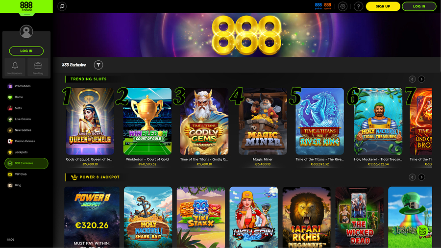 888casino Desktop 888Exclusive