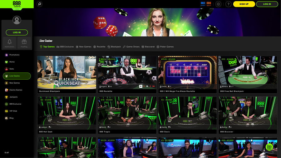 888casino desktop live dealer
