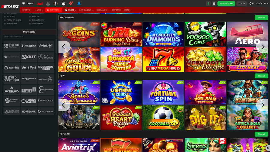 Desarrolladores de juegos de escritorio para casino 888STARZ