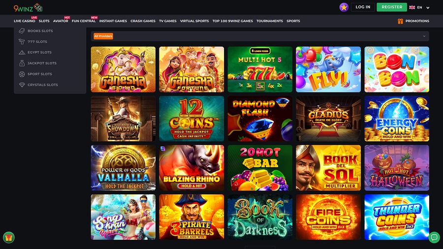 9Winz Casino Desktop Games