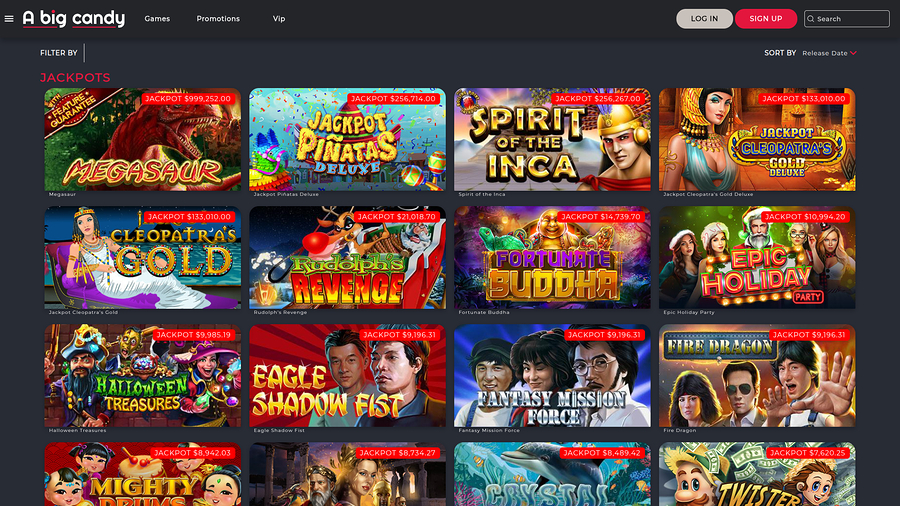 A Big Candy Casino Desktop Jackpot