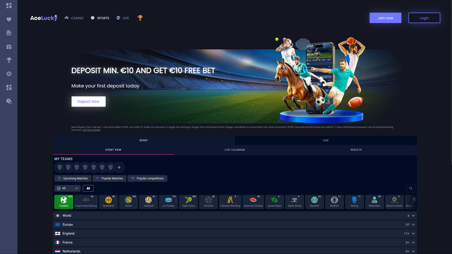 Ace Lucky Casino Desktop Sports