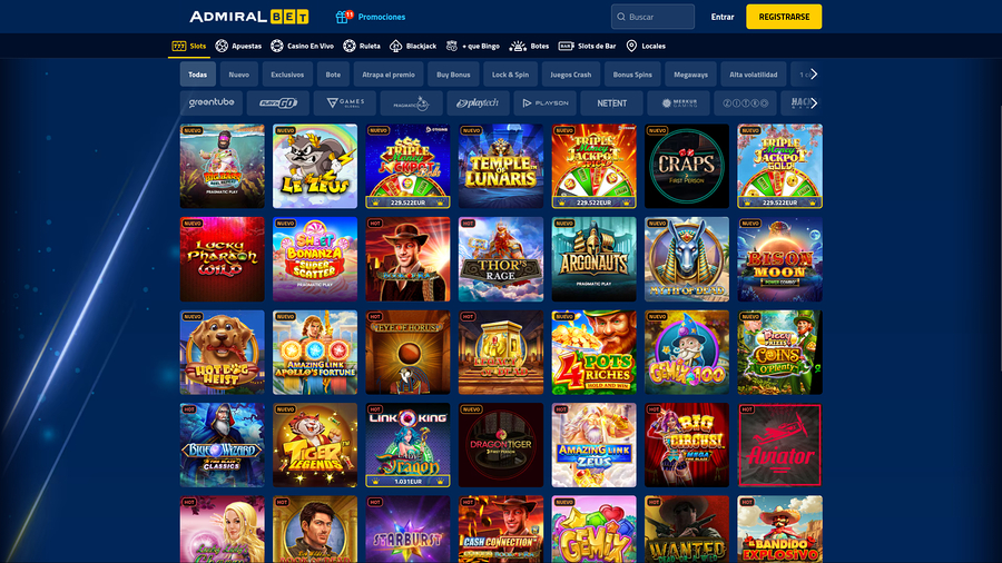 AdmiralBet Casino Desktop Games
