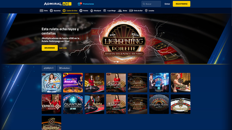 AdmiralBet Casino Desktop Live Dealer