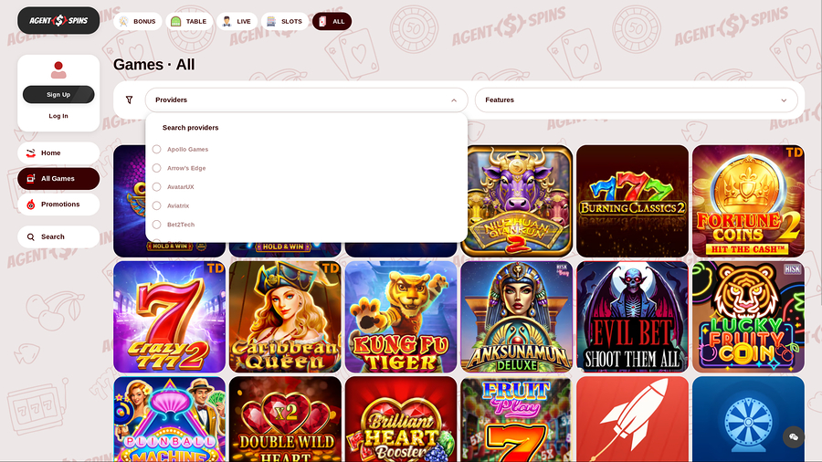 Agent Spins Casino Desktop Game Developers