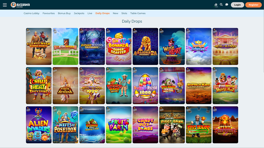 Alexander Casino Desktop Daily Drops