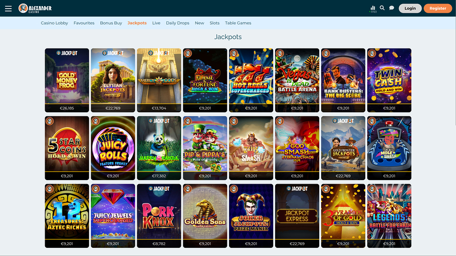 Alexander Casino Desktop Jackpot