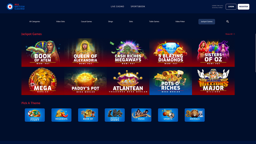 All British Casino Desktop Jackpot