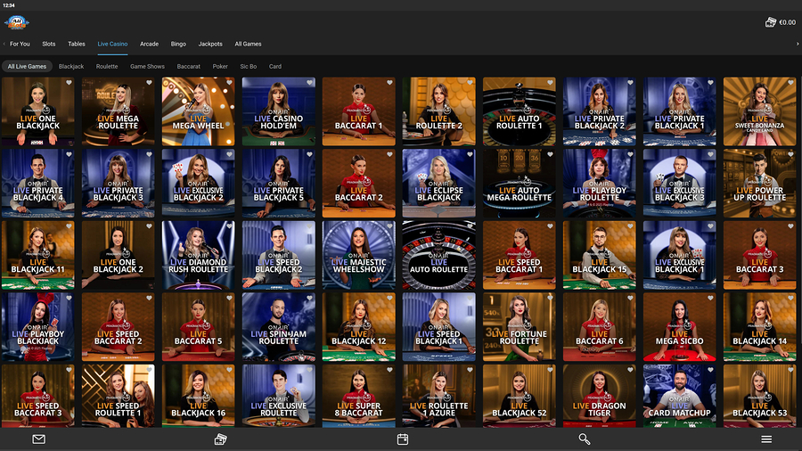 All Slots Casino Desktop Live Dealer