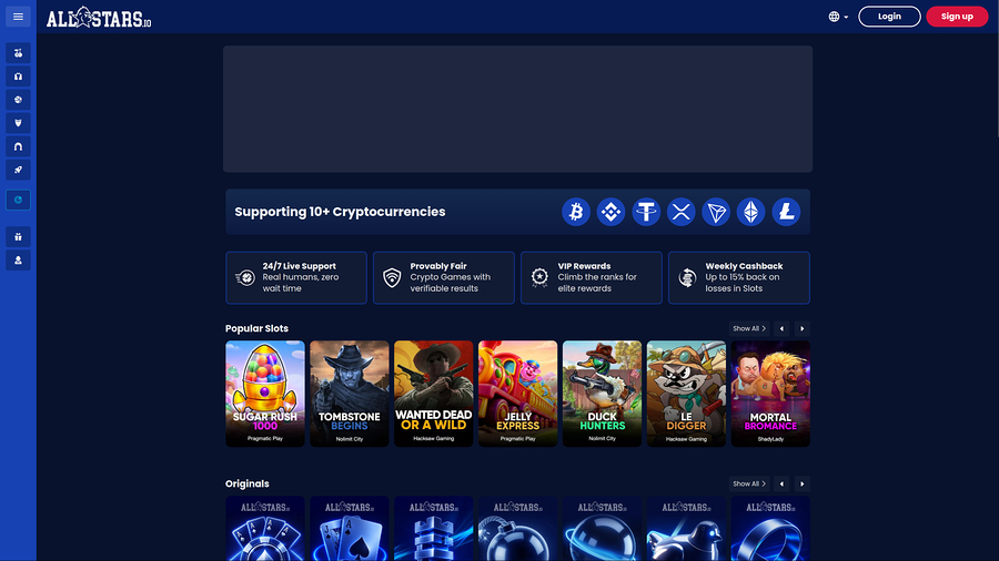 Allstars.io Casino Desktop Games