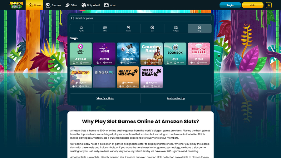 Amazon Slots Casino Desktop Bingo