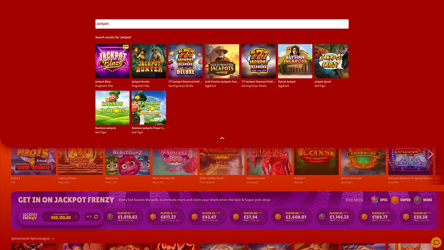 Amok Casino Jackpot Desktop