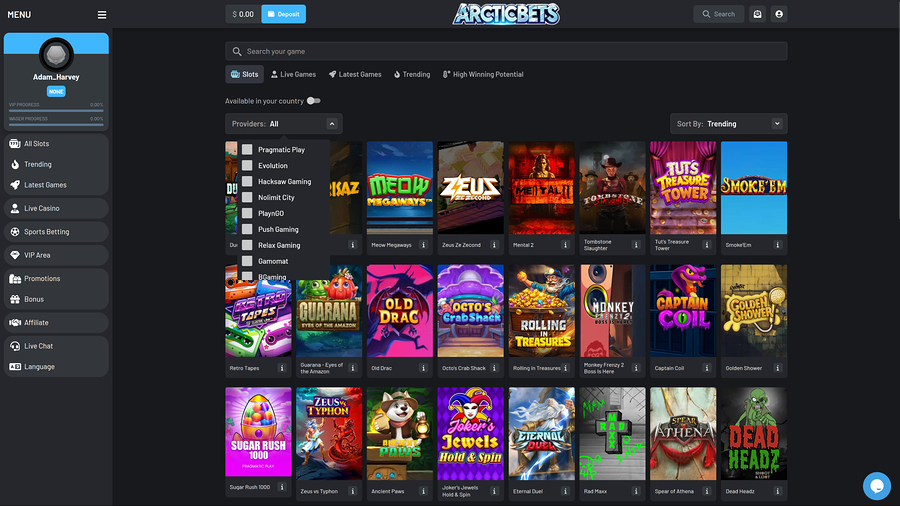  Arcticbets Casino Game Developers Desktop
