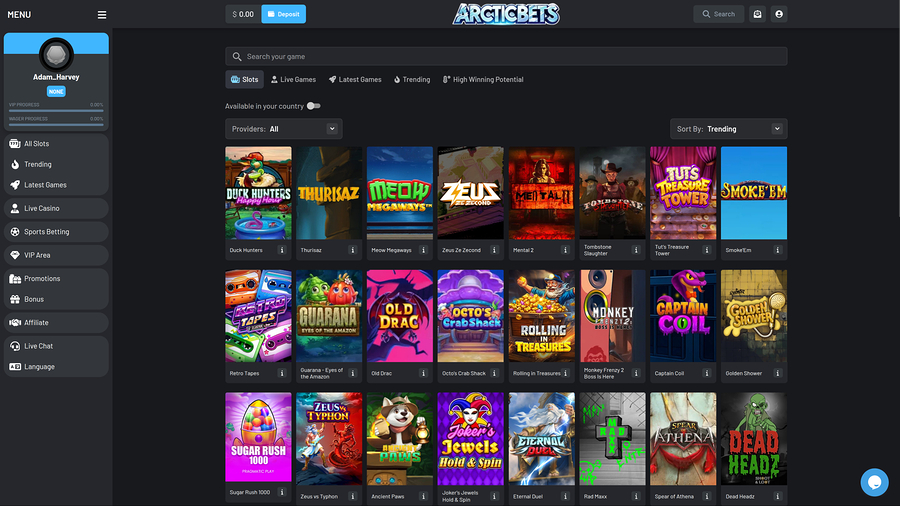  Arcticbets Casino Games Desktop