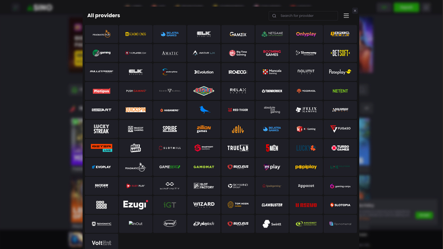 Asino Casino Desktop Game Developers