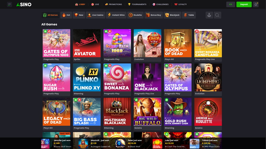 Asino Casino Desktop Games