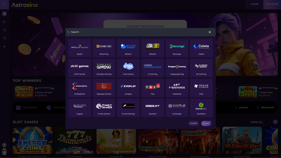 Astrozino Casino Desktop Game Developers