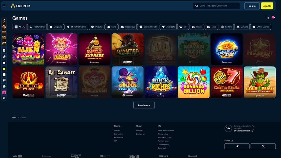 Juegos de escritorio de casino Aureonplay