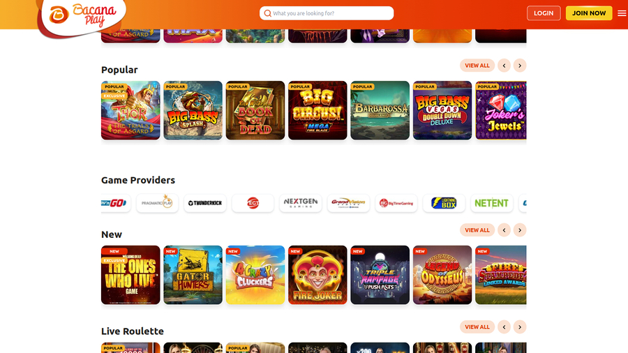 Bacana Play Casino Desktop Game Developers