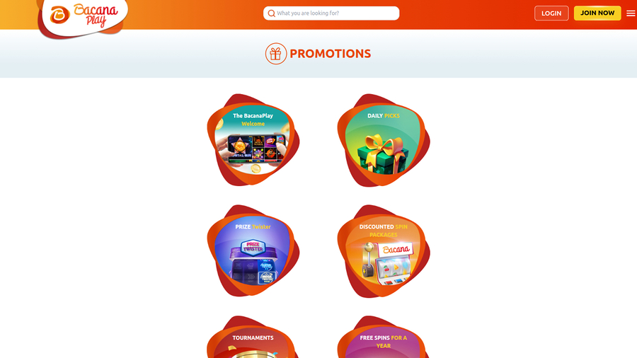 Bacana Play Casino Desktop Promotions