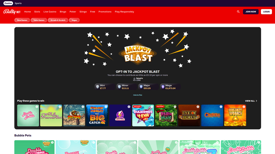 Bally Casino Desktop Jackpot