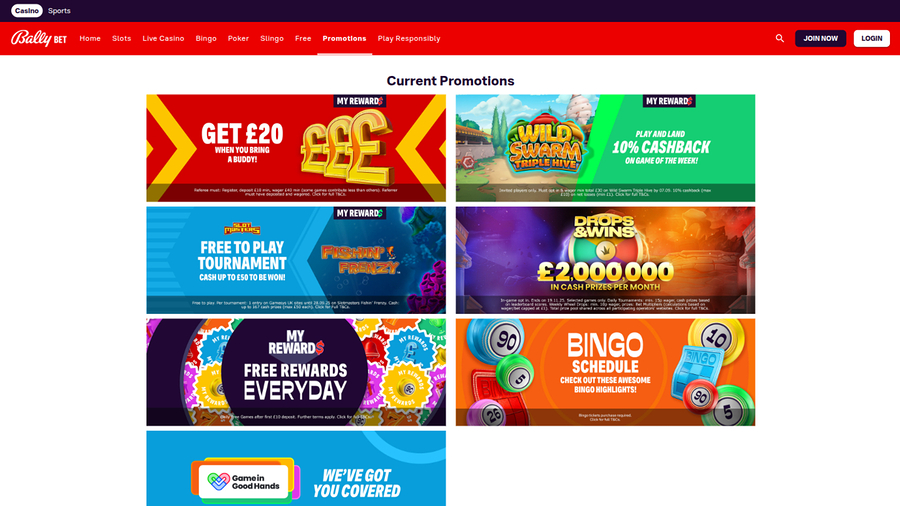 Bally Casino Desktop Promotions