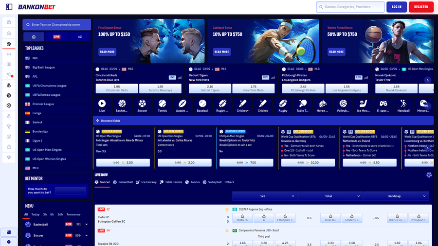 Bankonbet Casino Desktop Sports