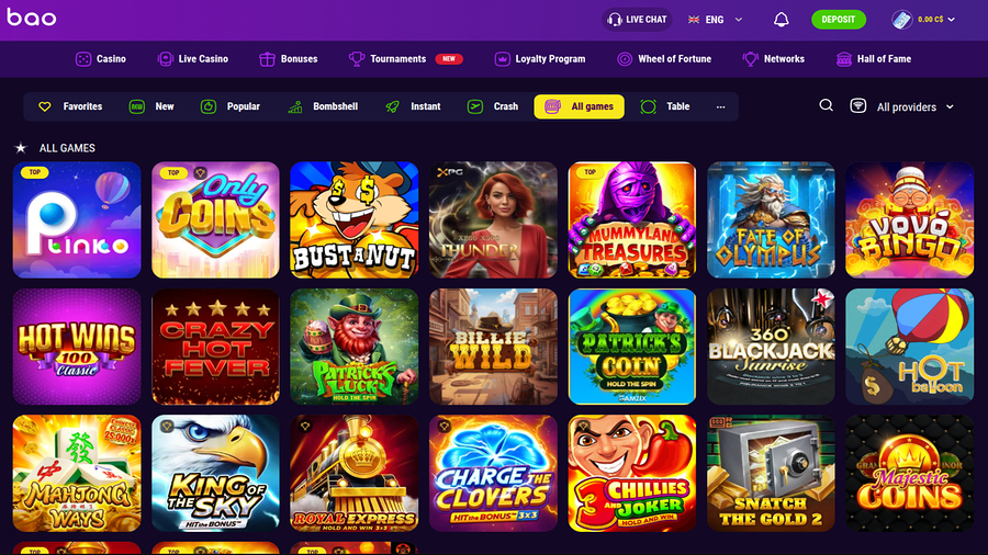 Bao Casino Desktop Games