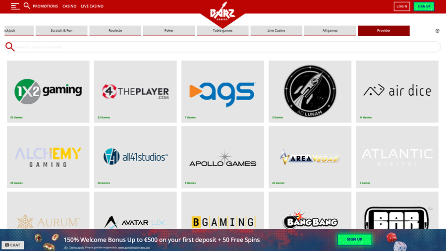 Barz Casino Desktop Game Developers