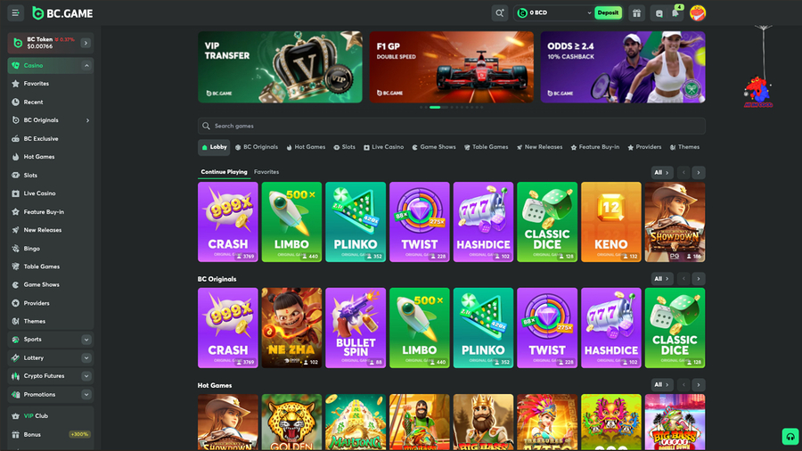 BC.Game Casino Desktop Games