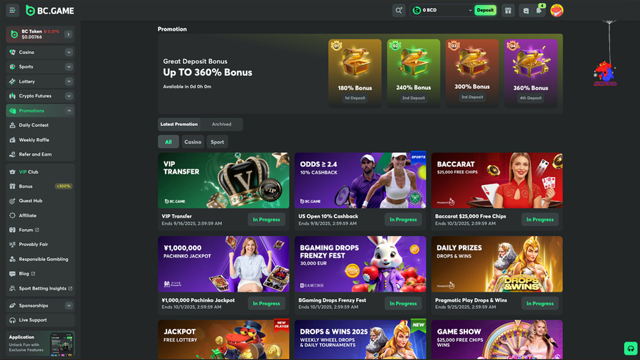 BC.Game Casino Desktop Promotions