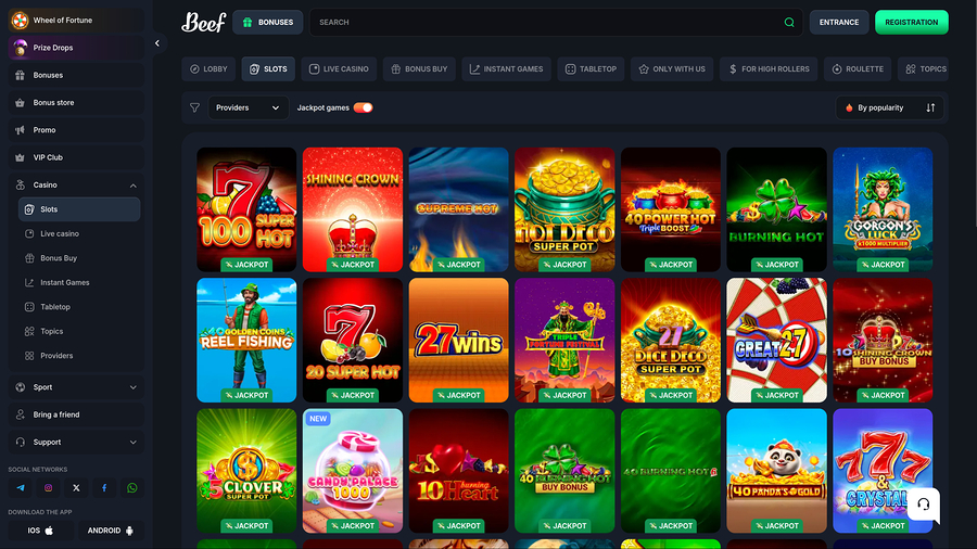 Jackpot de Beef Casino para PC
