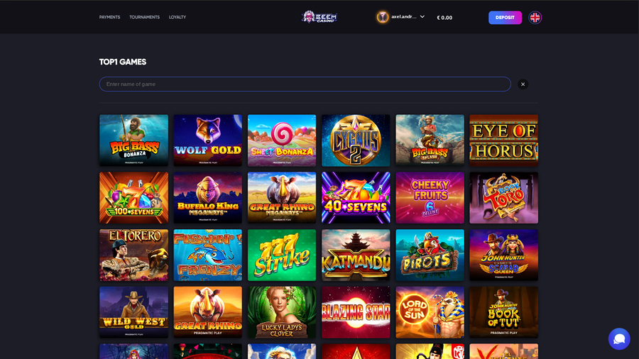 Beem Casino Desktop Games