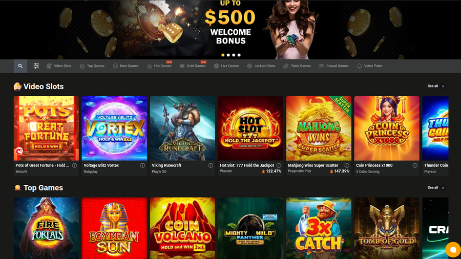 Bet O Bet Casino Desktop Games