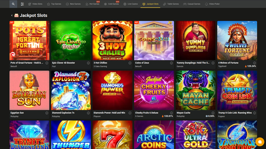 Bet O Bet Casino Desktop Jackpot