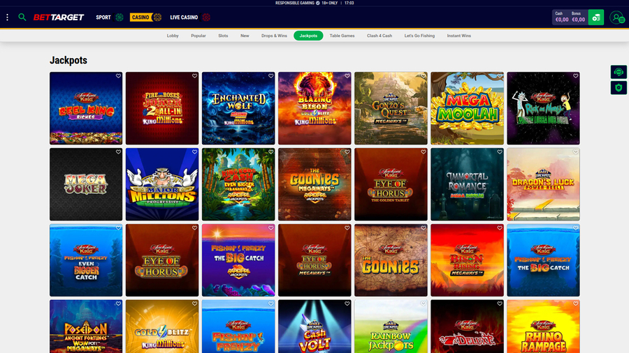 Bet Target Casino Jackpot Desktop