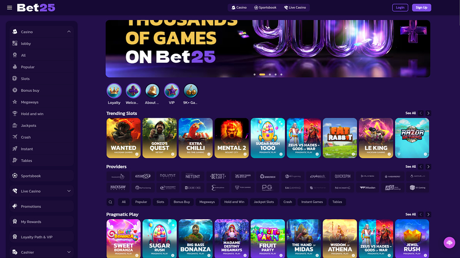 Bet25 Casino Game Developers