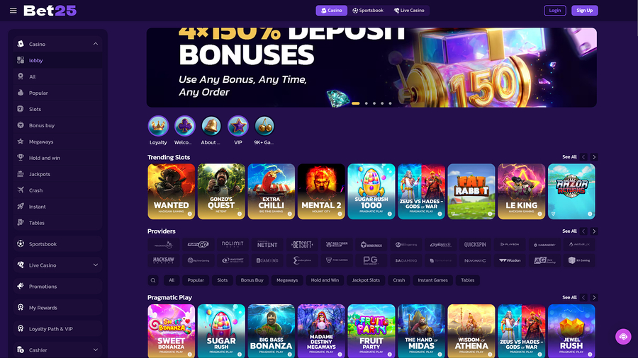 Bet25 Casino Games
