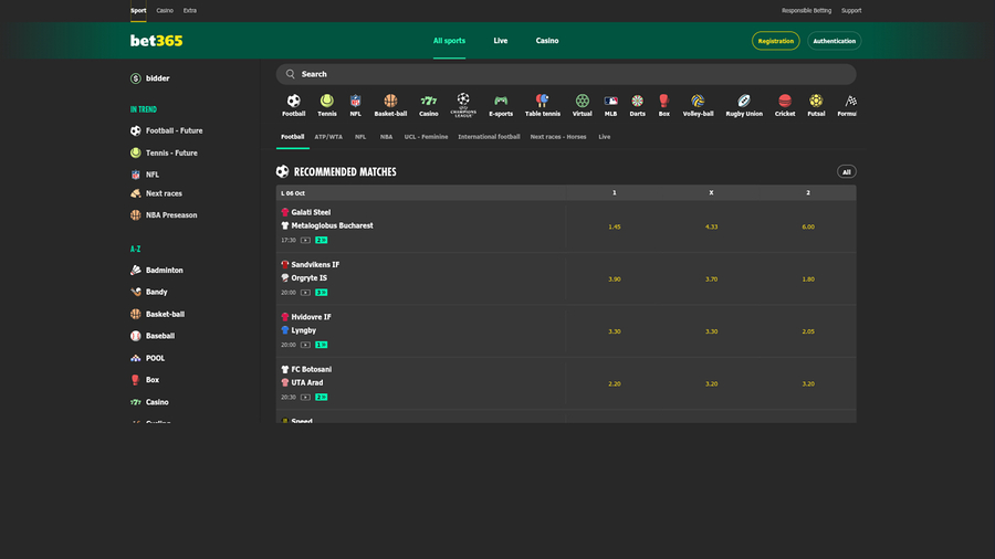 Bet365 Casino Desktop Sports