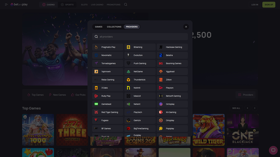 Betandplay Casino Desktop Game Developers