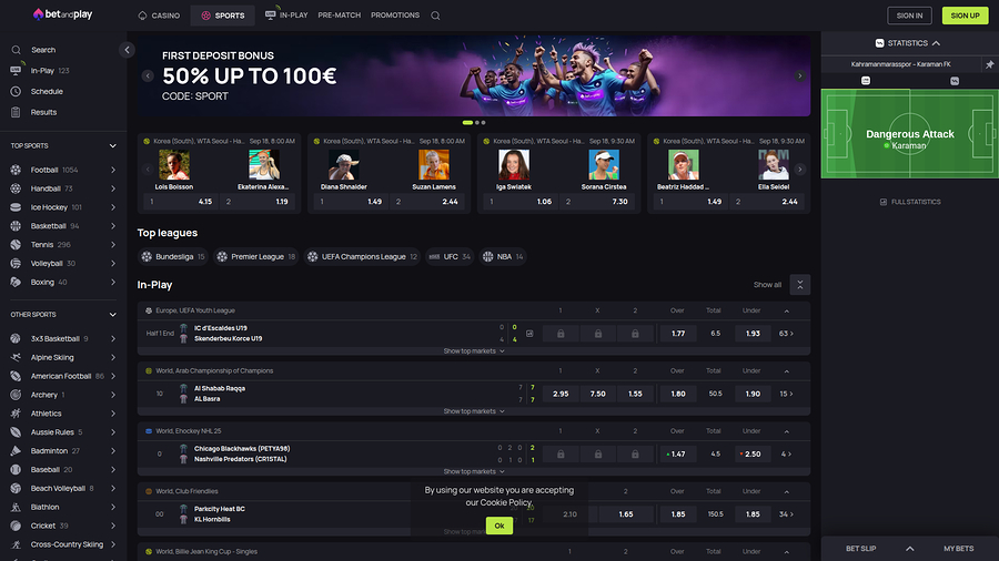 Betandplay Casino Desktop Sports