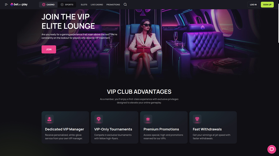 Betandplay Casino Desktop VIP Program
