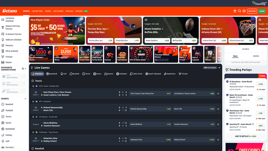 Betano Casino Desktop Sports