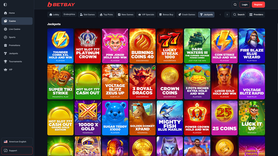 BetBay Casino Desktop Jackpot