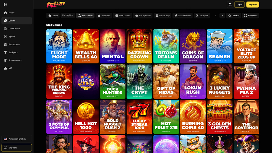 Juegos de escritorio de casino BetBluff