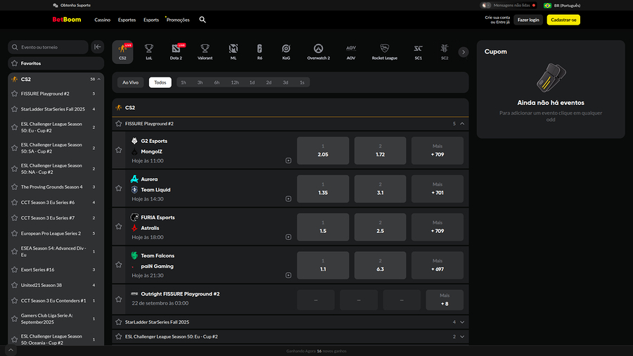 BetBoom Casino Desktop Sports
