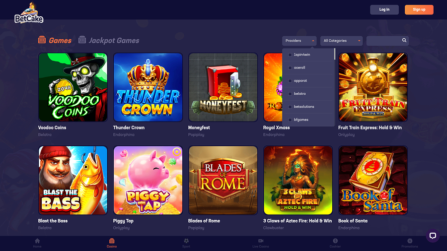 BetCake Casino Desktop Game Developers