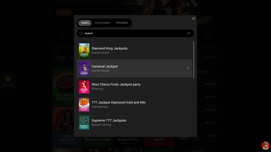 Betchan Casino Desktop Jackpot