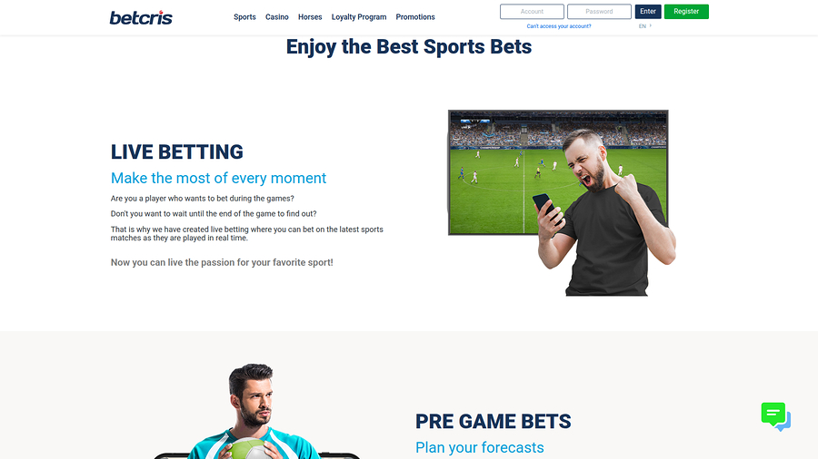 Betcris Desktop Sports